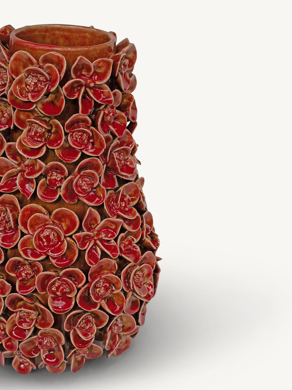 Vase NOMA flowers Ø21x32cm red