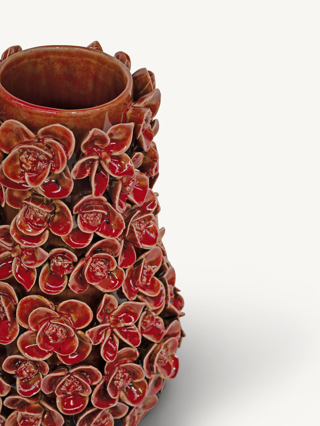 Vase NOMA flowers Ø21x32cm red
