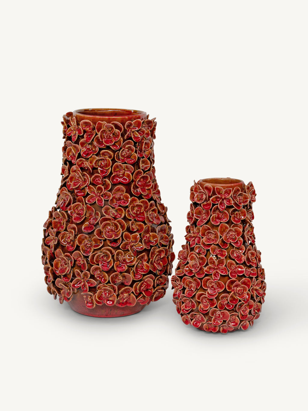 Vase NOMA flowers Ø21x32cm red