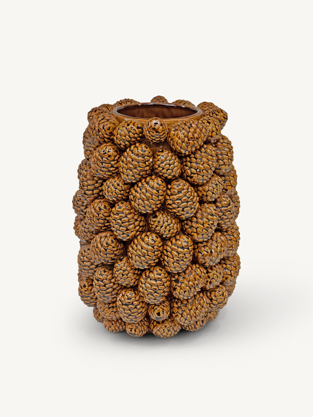 Vase SERENO pinecones Ø30x41cm brown