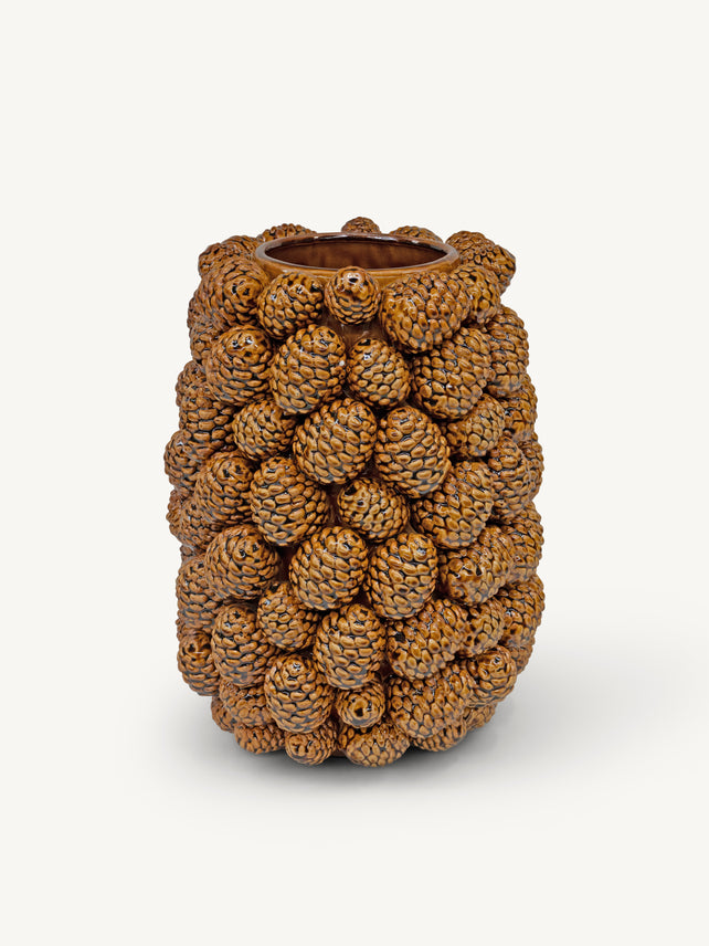 Vase SERENO pinecones Ø30x41cm brown