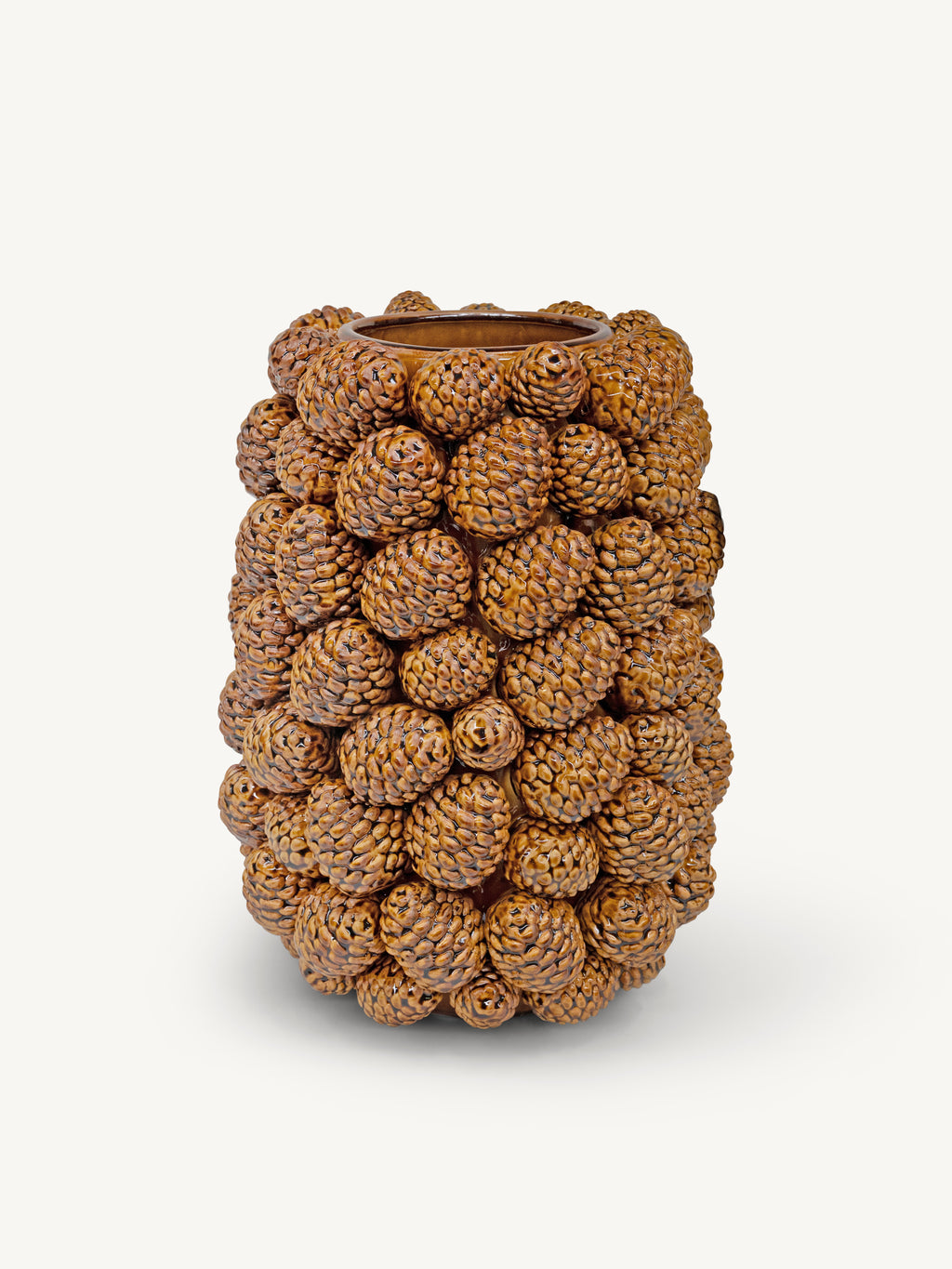 Vase SERENO pinecones Ø30x41cm brown