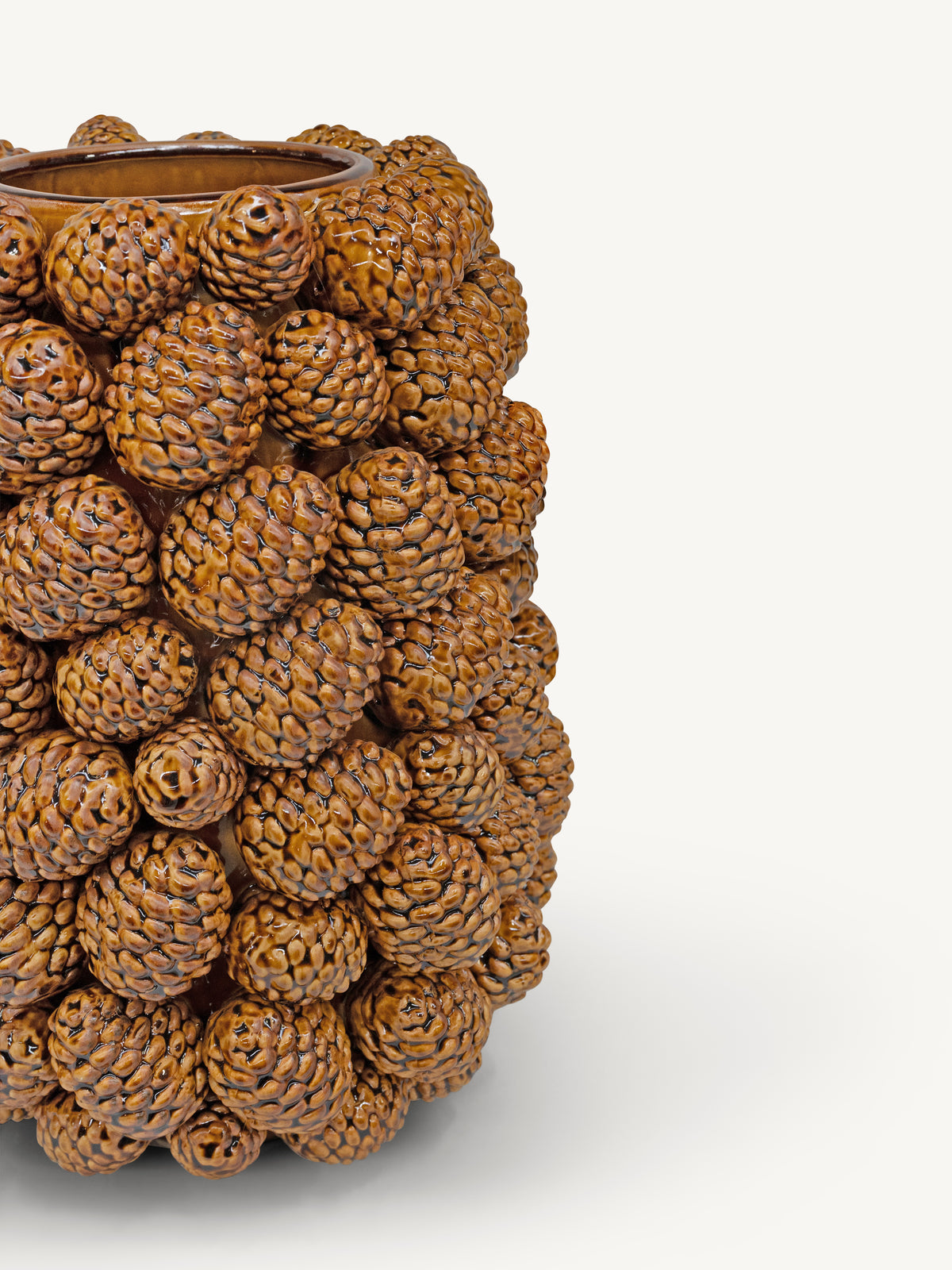 Vase SERENO pinecones Ø30x41cm brown