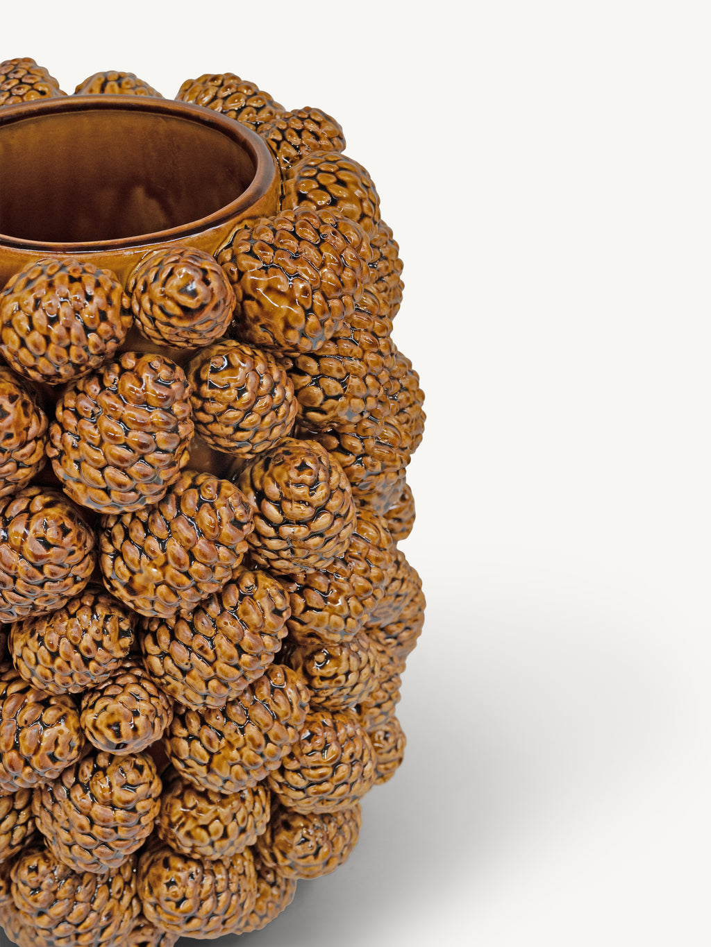 Vase SERENO pinecones Ø30x41cm brown