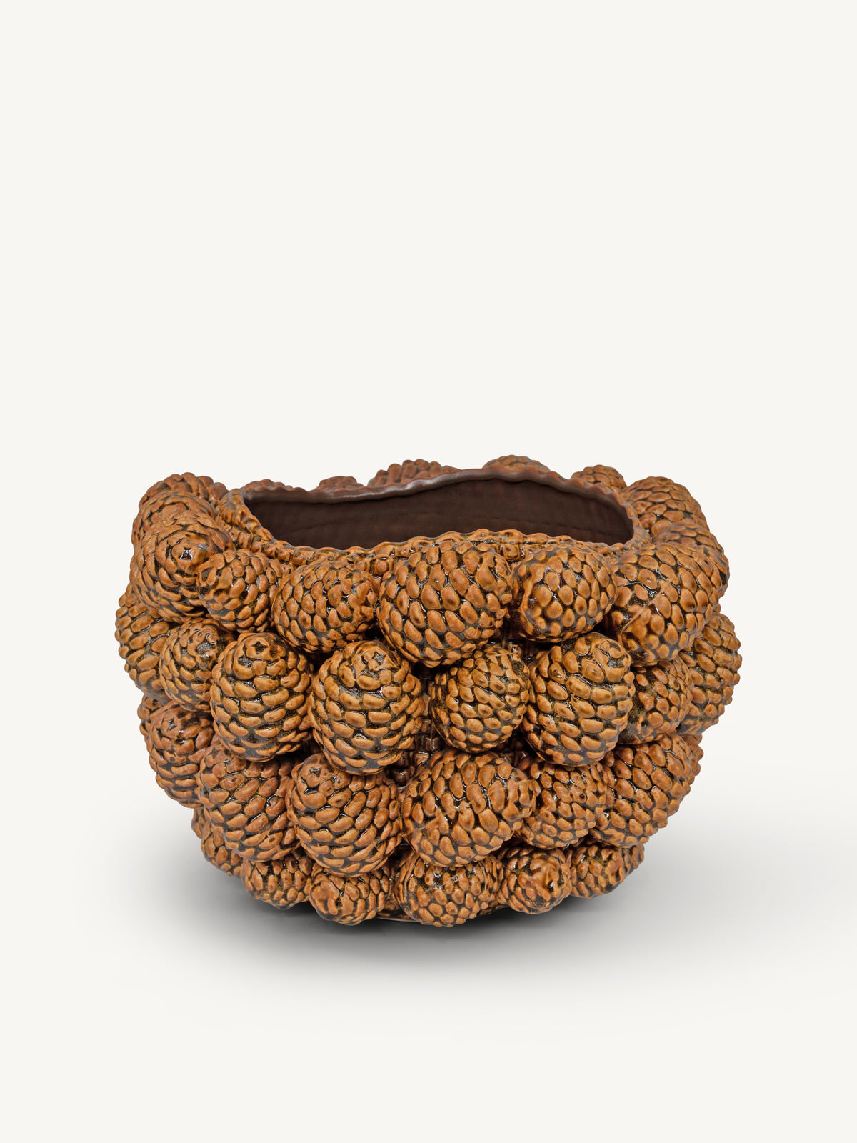 Pot CERRA pinecones Ø34x23cm brown
