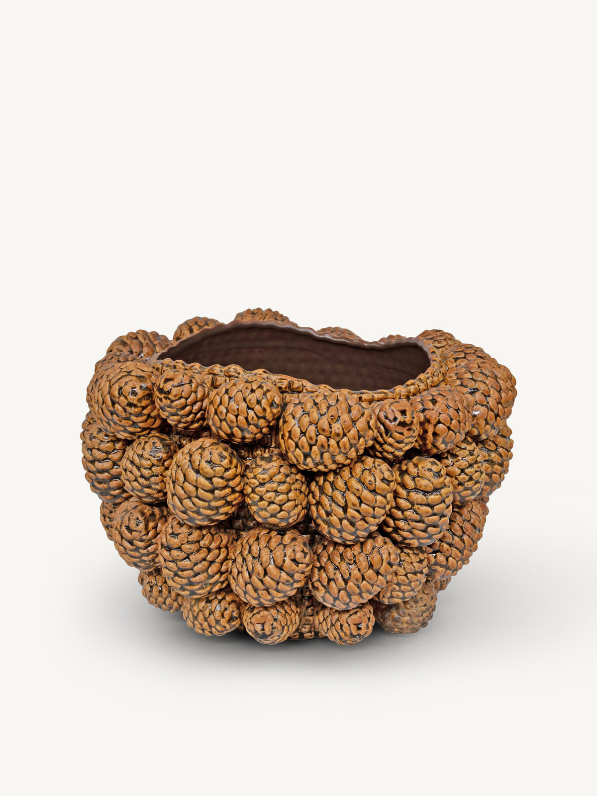 Pot CERRA pinecones Ø34x23cm brown