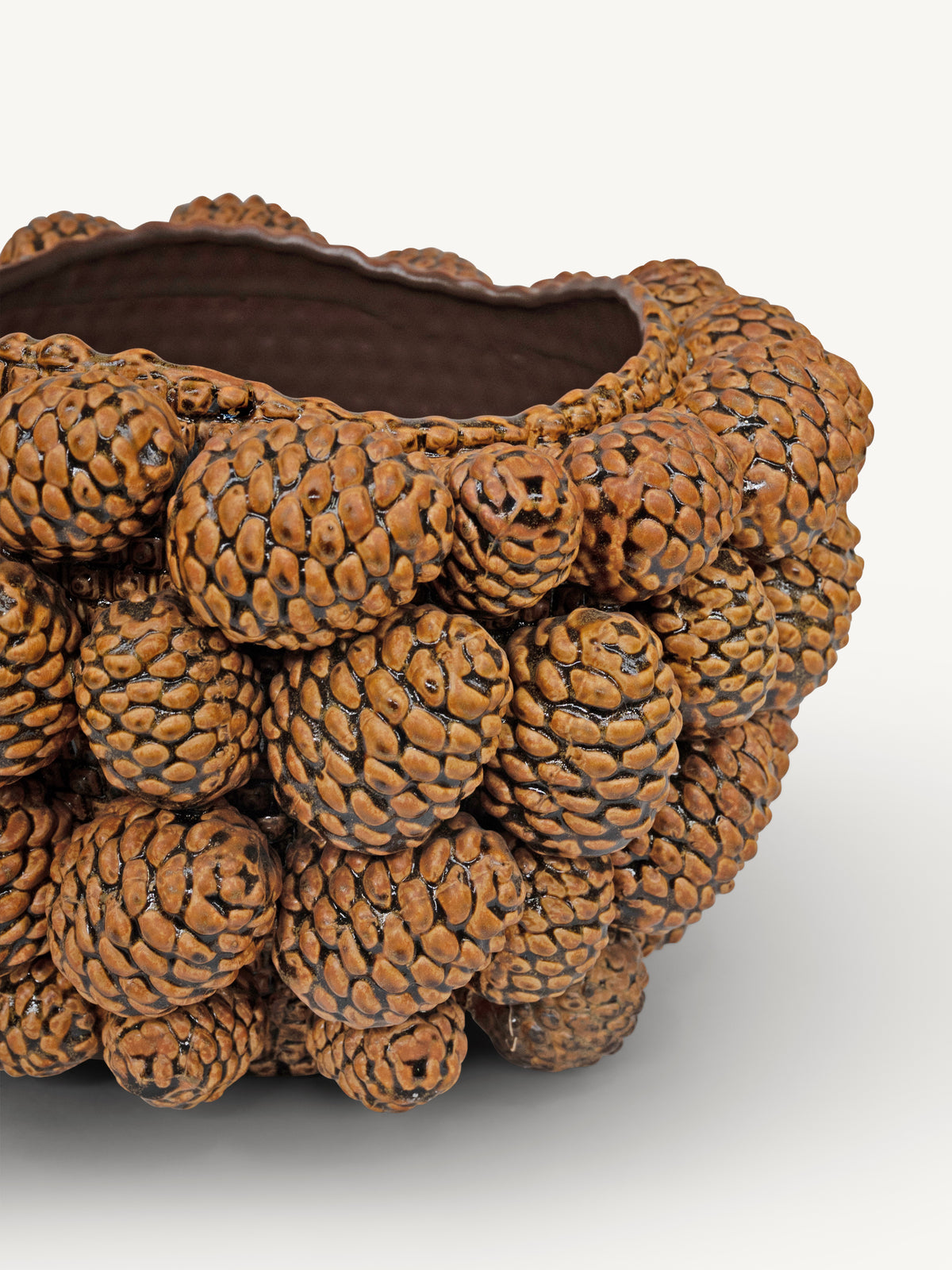 Pot CERRA pinecones Ø34x23cm brown