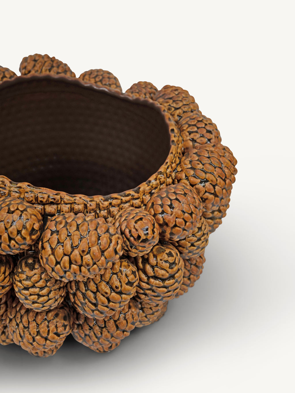 Pot CERRA pinecones Ø34x23cm brown