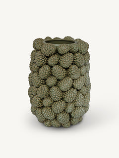 Vase SERENO pinecones Ø30x41cm green