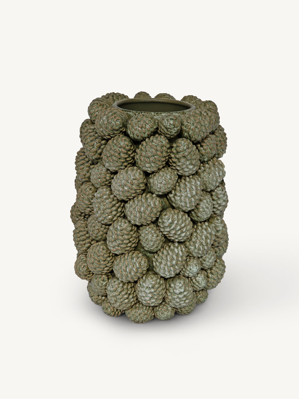Vase SERENO pinecones Ø30x41cm green