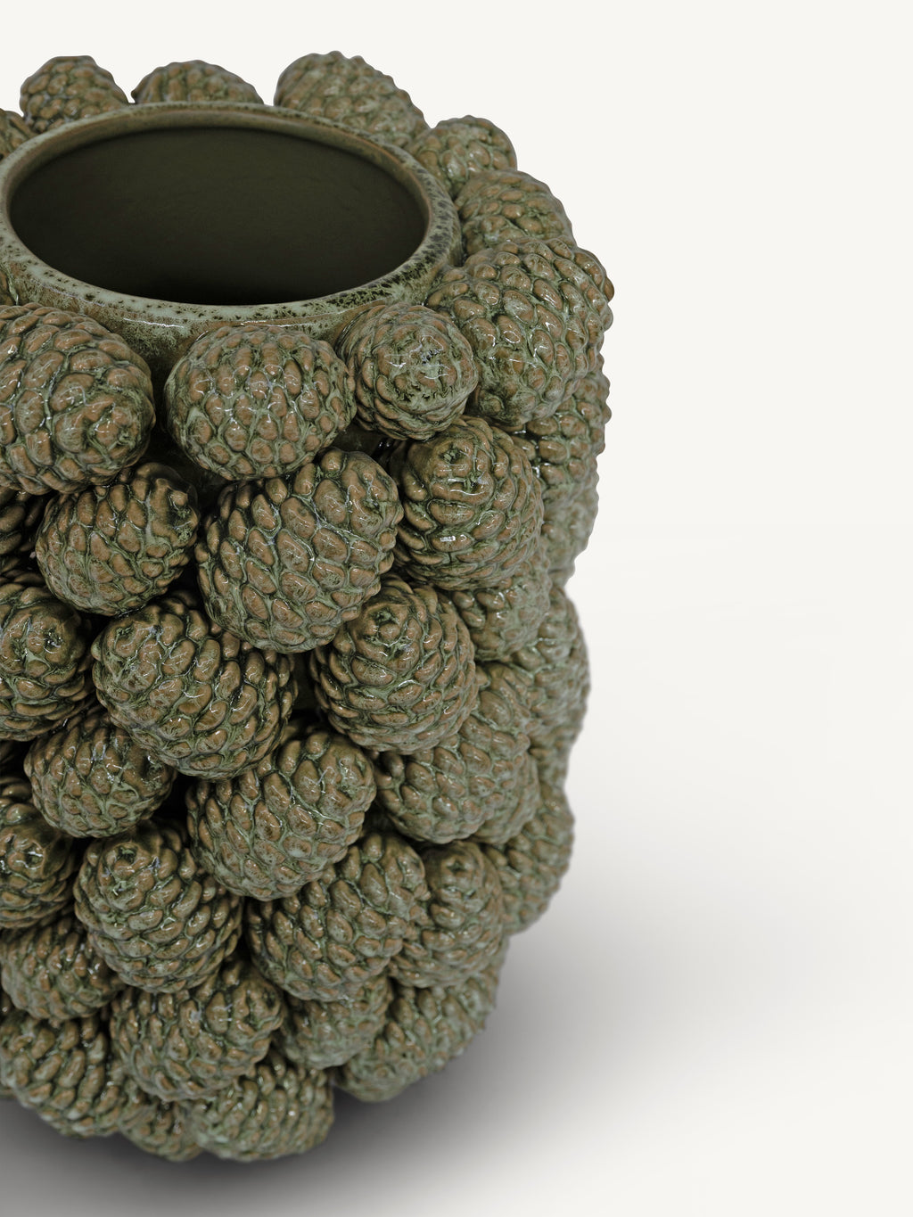Vase SERENO pinecones Ø30x41cm green
