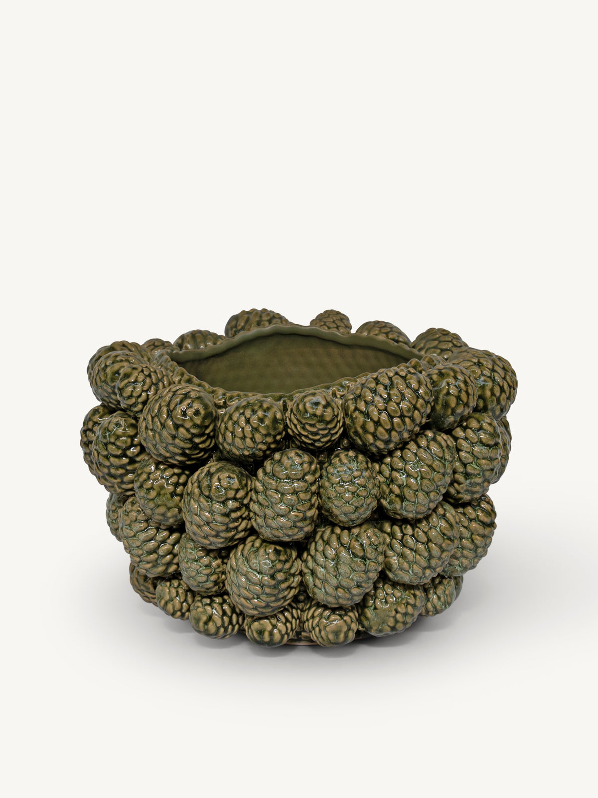 Pot CERRA pinecones Ø34x23cm green