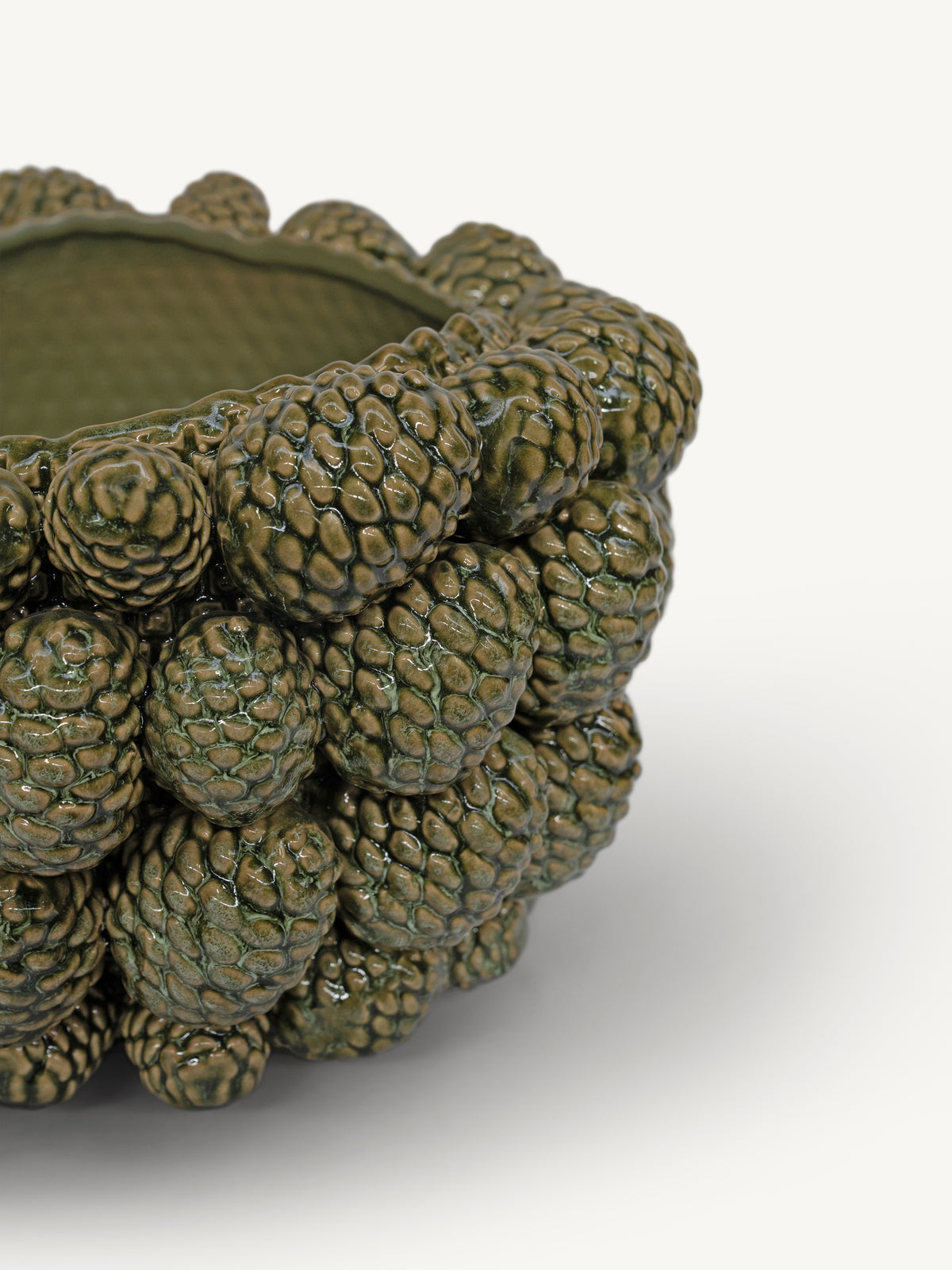 Pot CERRA pinecones Ø34x23cm green