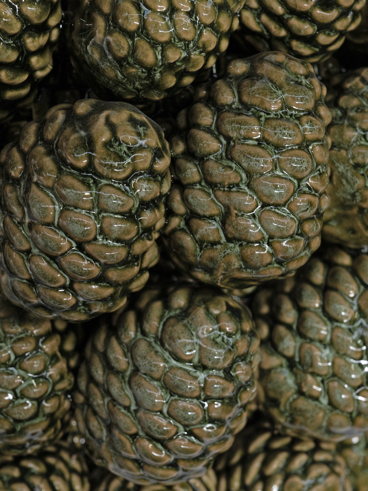 Pot CERRA pinecones Ø34x23cm green