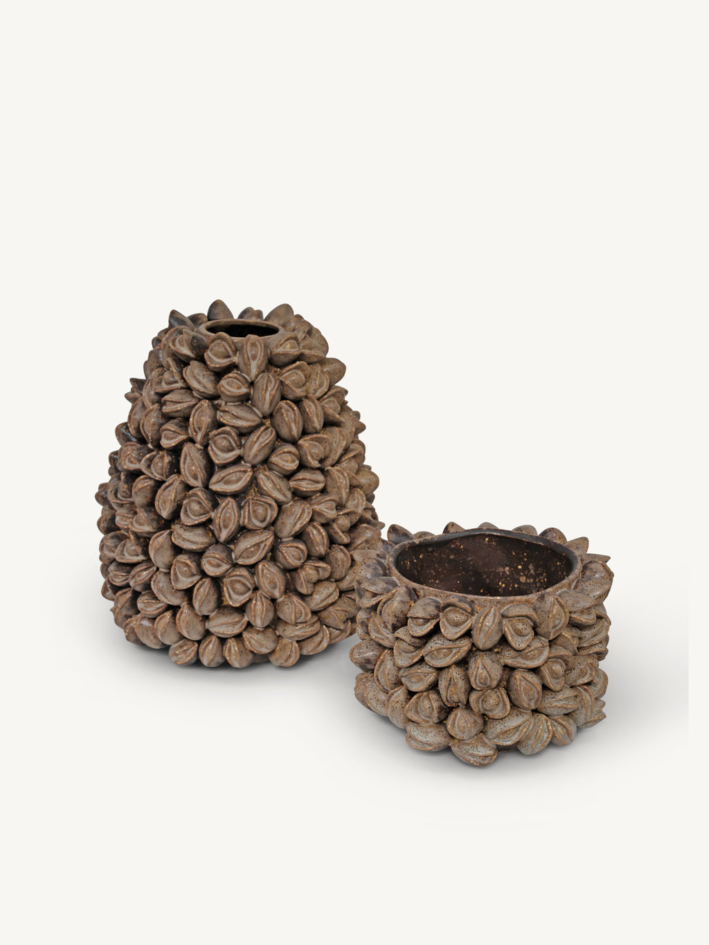 Vase KILNA flowers 28x27x31cm nutmeg