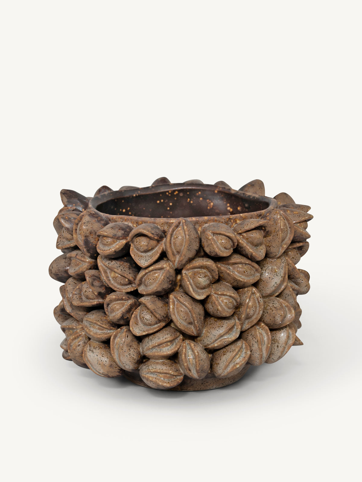 Pot ARCHA flowers 23x22x16cm nutmeg