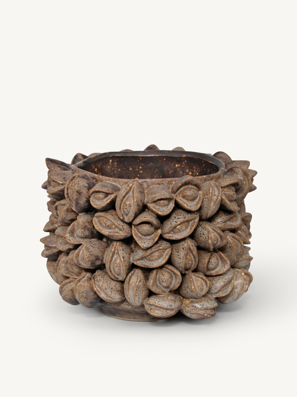 Pot ARCHA flowers 23x22x16cm nutmeg