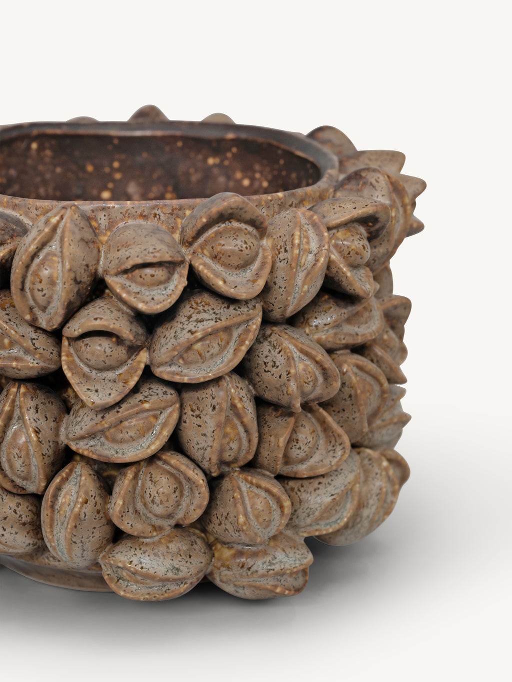 Pot ARCHA flowers 23x22x16cm nutmeg