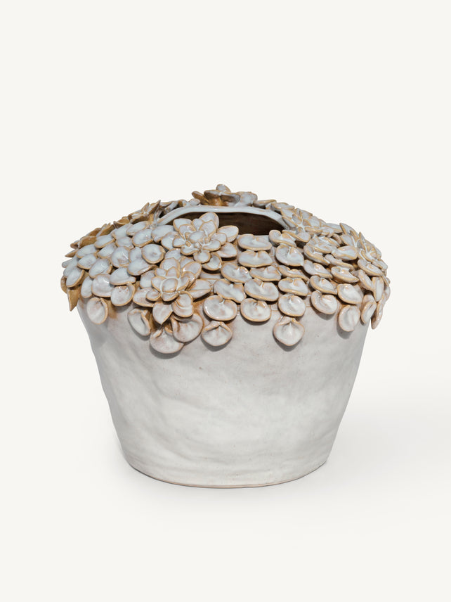 Vase ARGIL fishes 35x34x29cm beige
