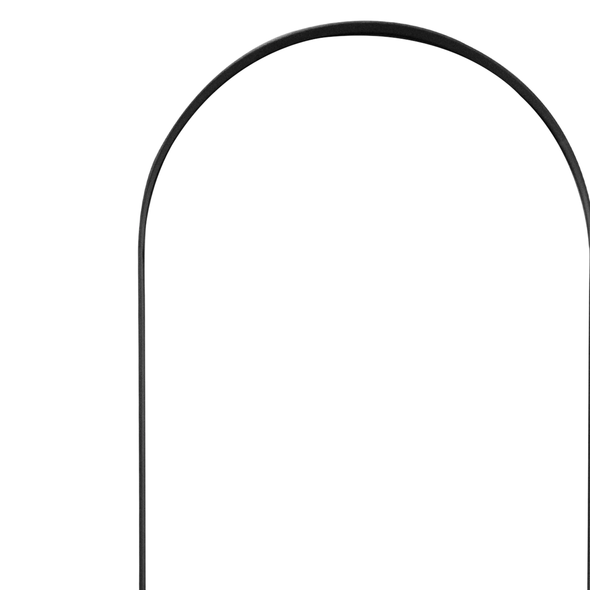 Mirror Luc steel black 40x125x3