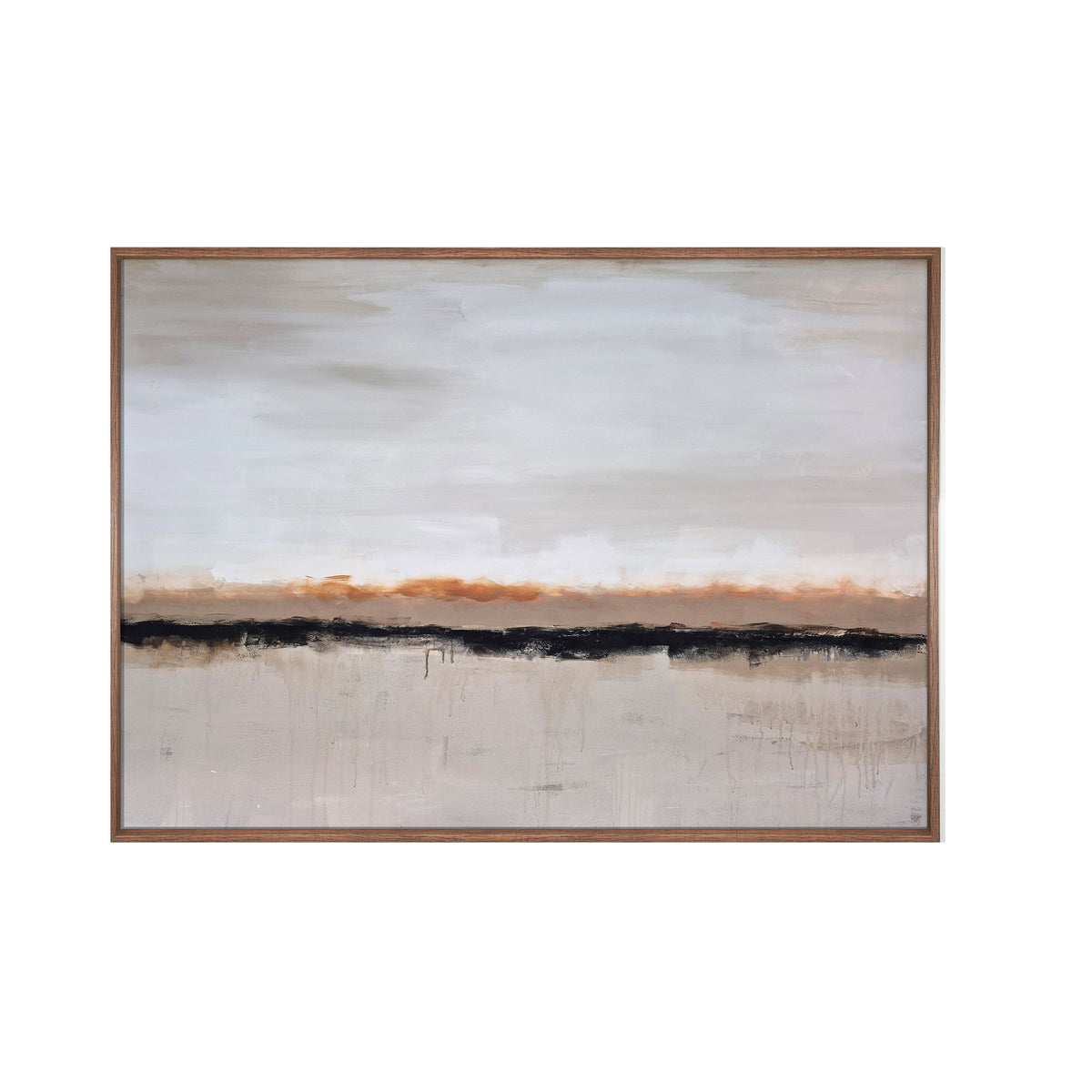 Handgeschilderd BARNA met lijst 140x180cm lichtbruin