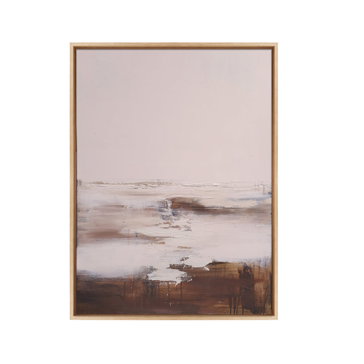 Handpainting KREM w/frame 90x140cm beige