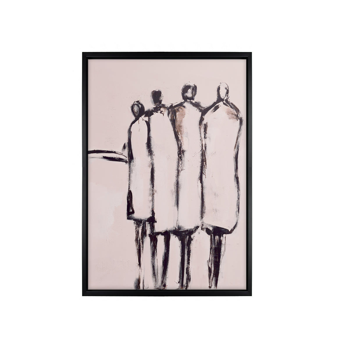 Handpainting AMIS w/frame 90x140cm beige
