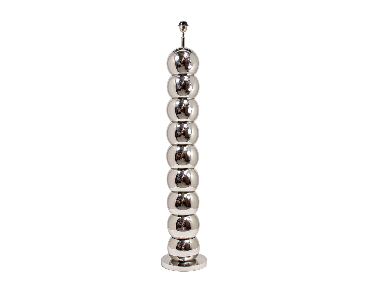 Floor lamp balls SS/NI 25x25x134
