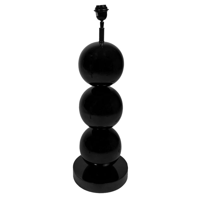 Table lamp balls SS/BLACK GLOSS 24x24x72