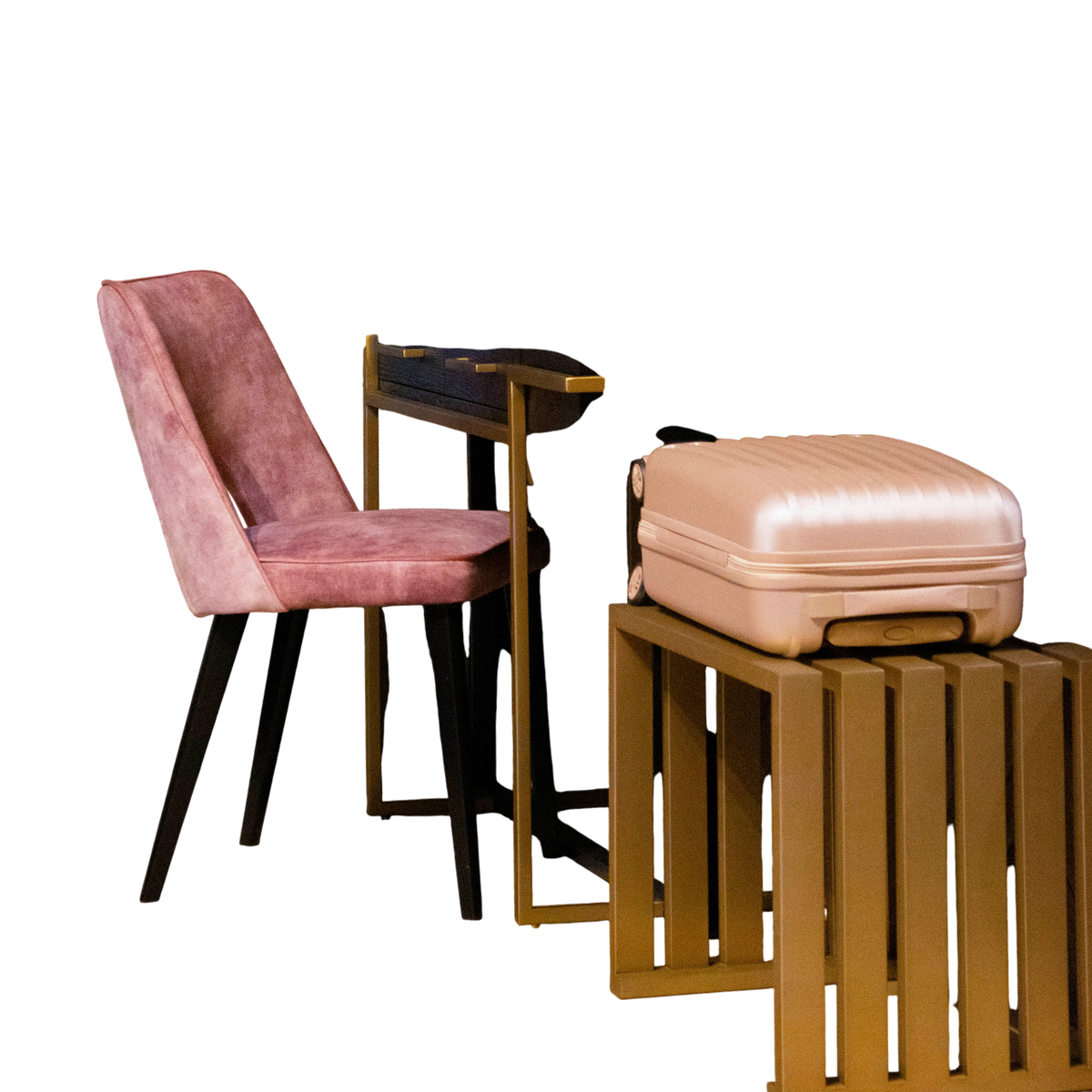 Suitcase bearer ALABAMA 160x40x47cm gold