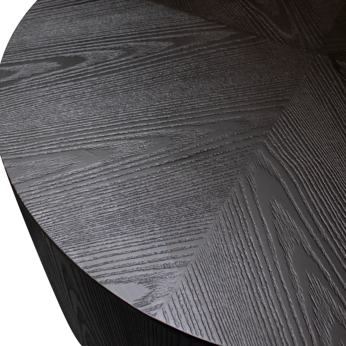 Side table black oak wood matt gold SS 40x40x47