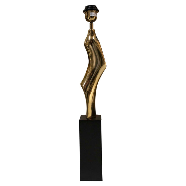 Table lamp glossy gold/frozen black SS/ALU 9x9x62