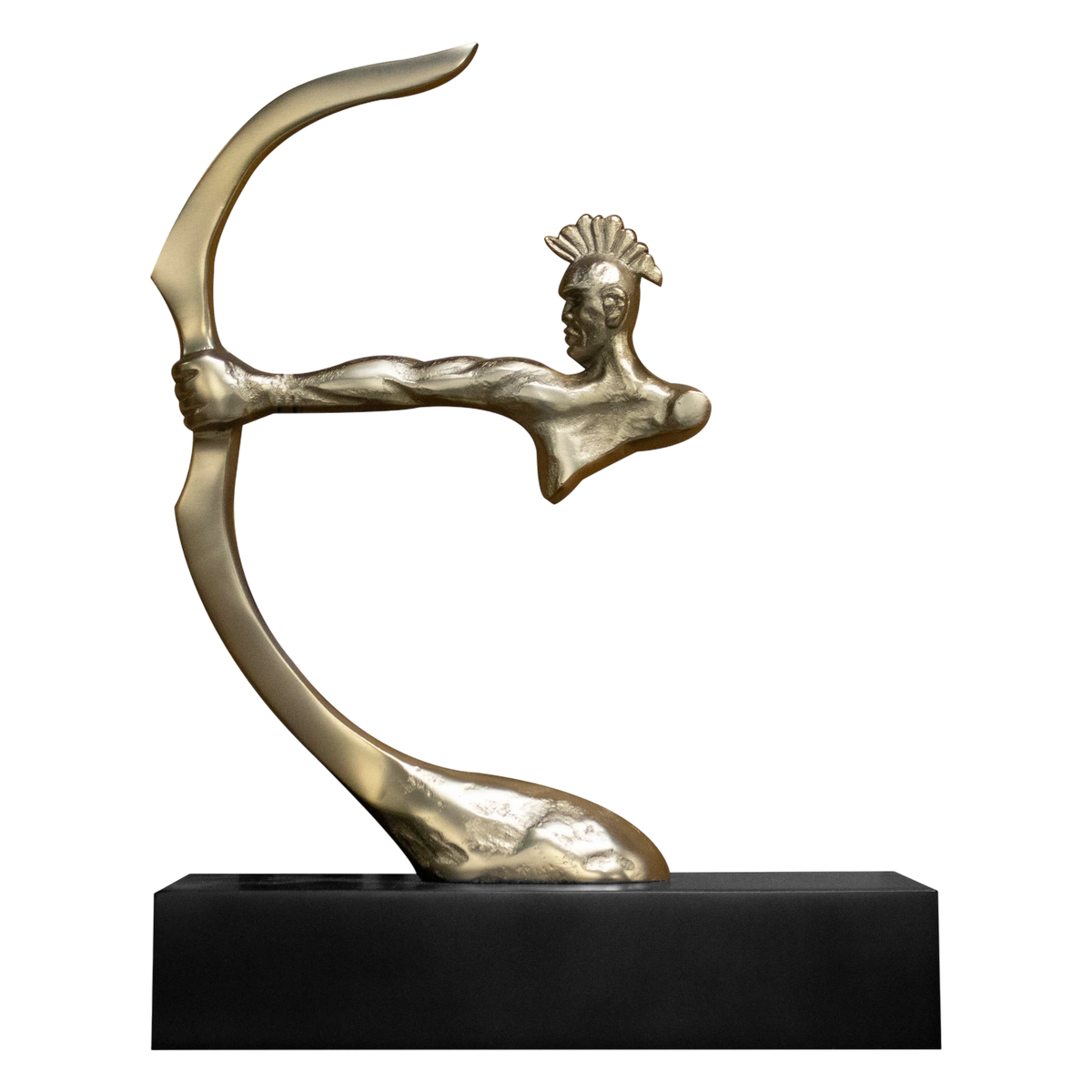 Decorative ornament brushed gold/black SS/ALU 25x10x33