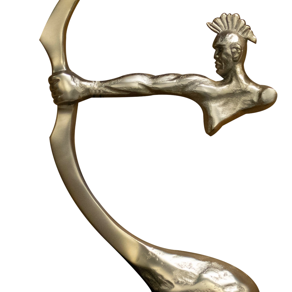 Decorative ornament brushed gold/black SS/ALU 25x10x33