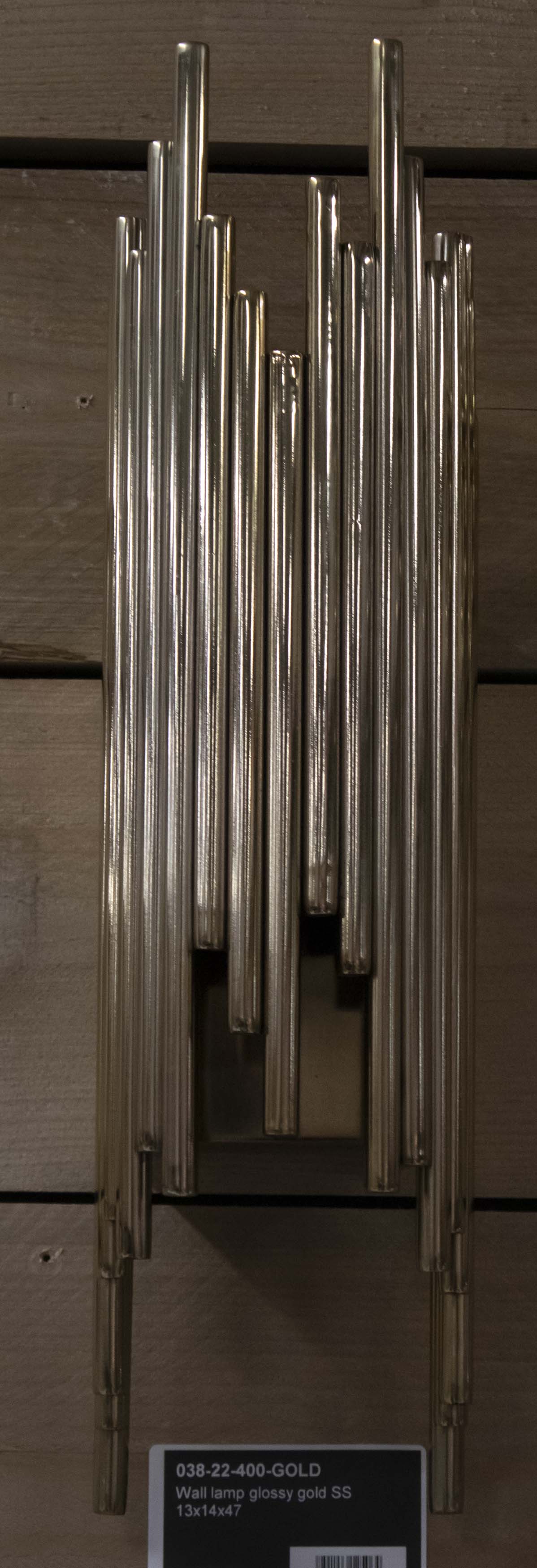 SALE Wall lamp glossy gold SS 13x14x47