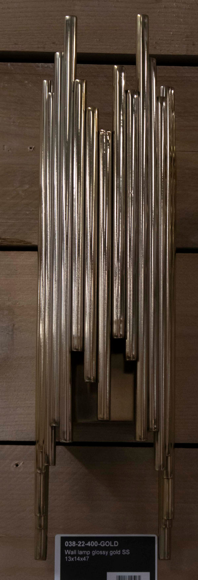 SALE Wall lamp glossy gold SS 13x14x47