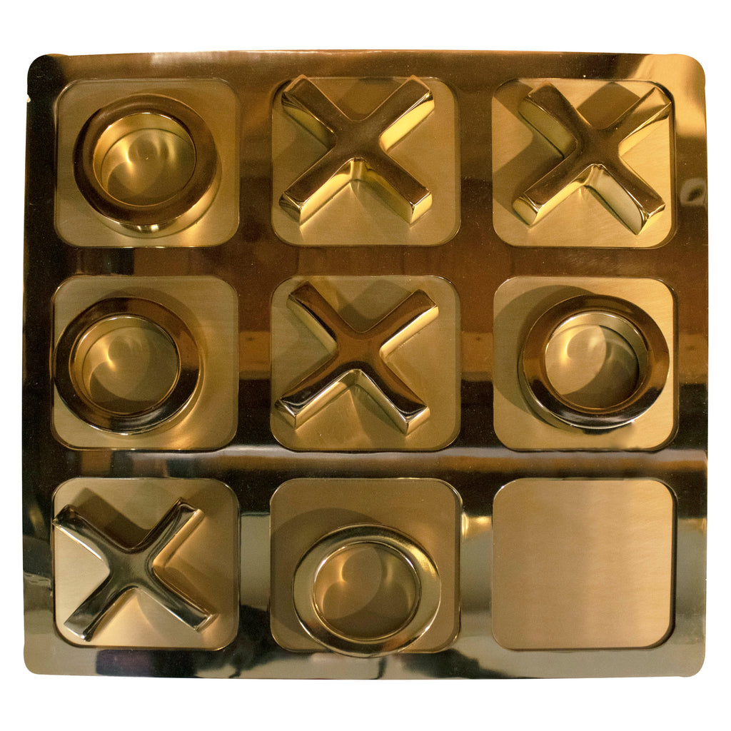 Tic Tac Toe glossy gold SS/PAN 47x47x5