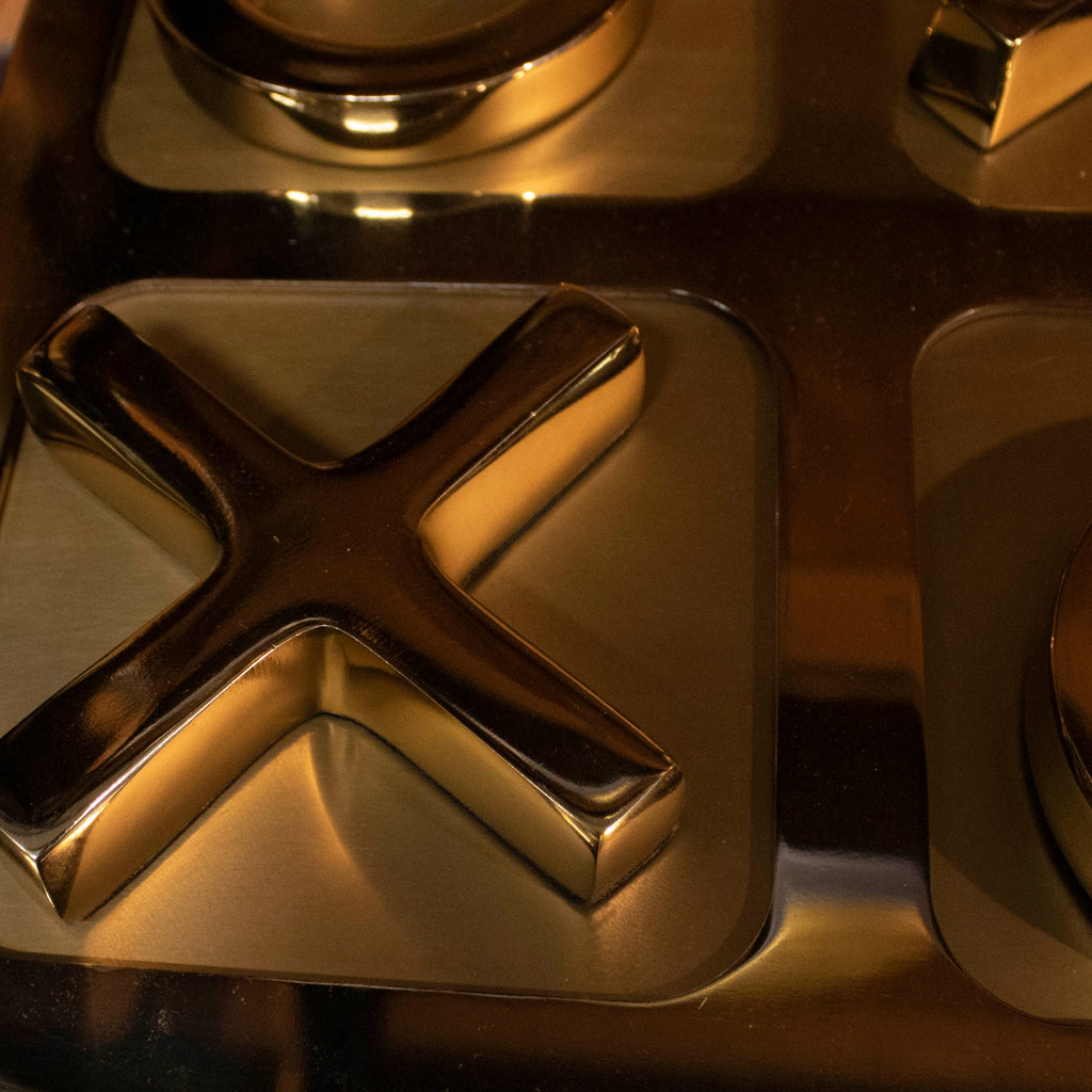 Tic Tac Toe glossy gold SS/PAN 47x47x5