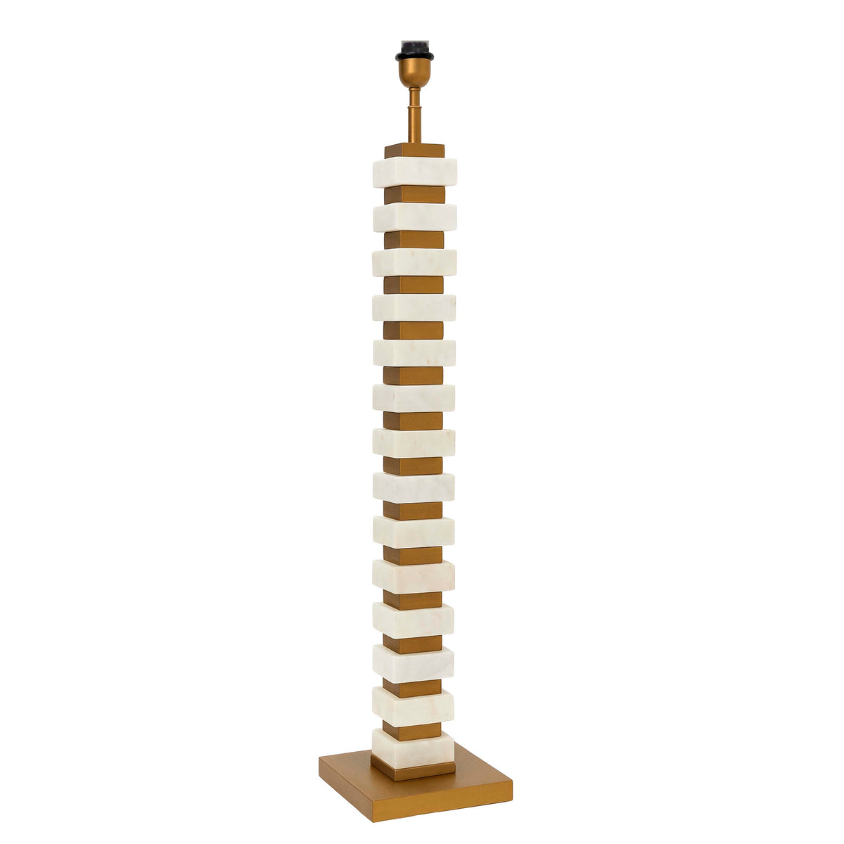 Floor lamp frozen gold SS/MARBLE 26x26x140