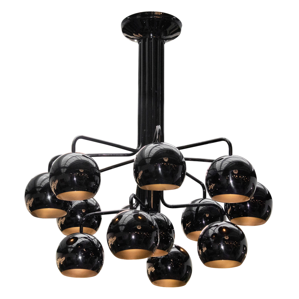 SALE Ceiling lamp SS/BLACK 100x101x101