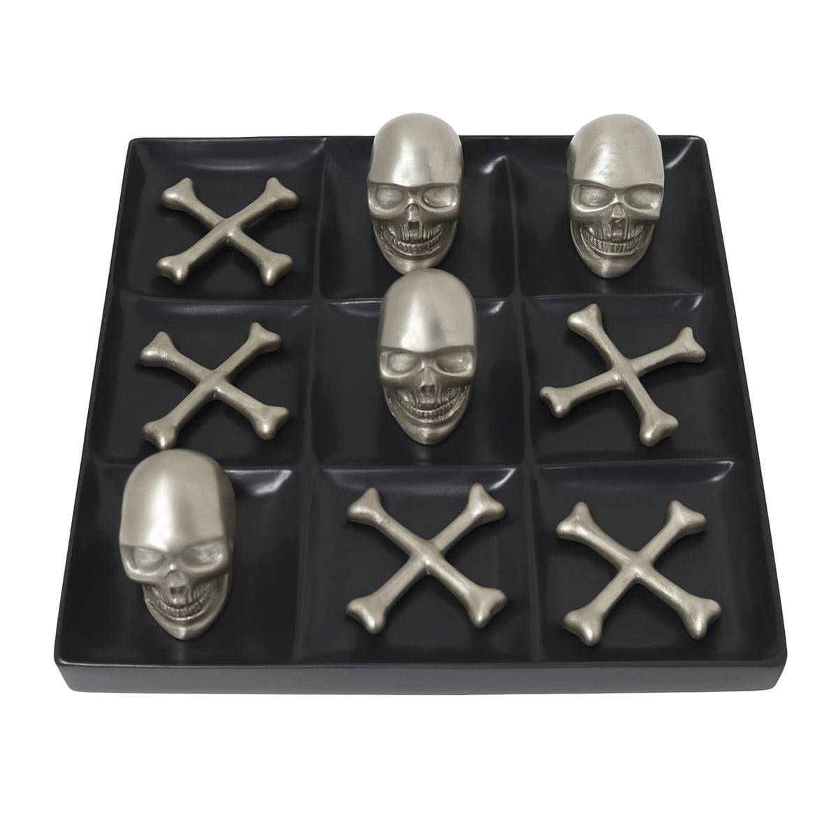 Tic tac toe skull SS/MATTBLACK ALU/NI 41x41x10