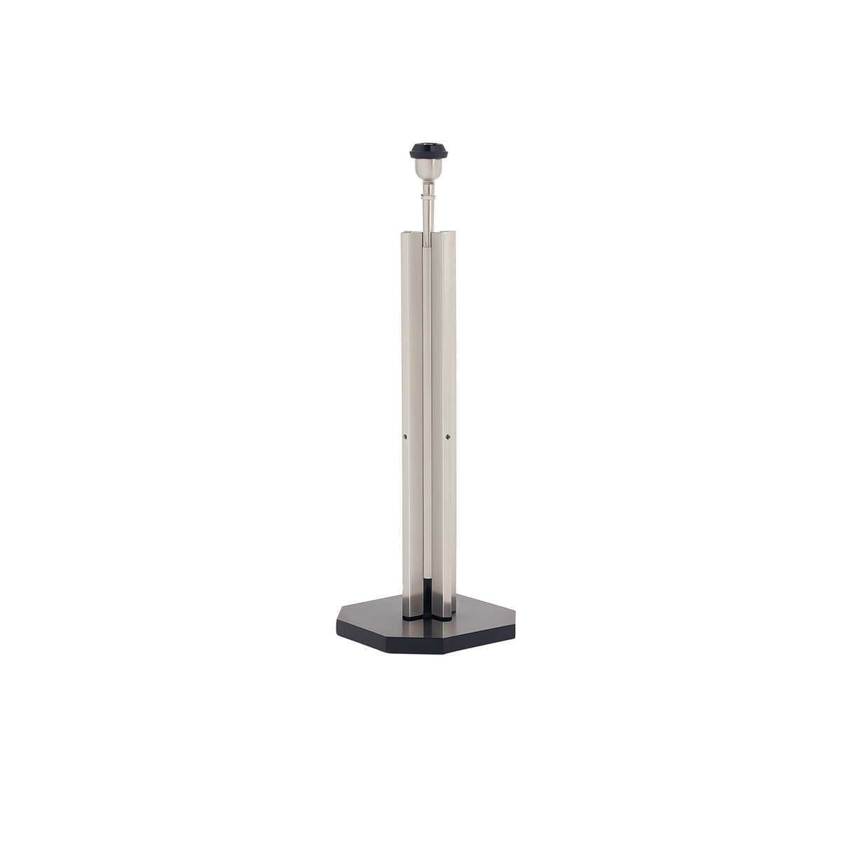 Table lamp black base SS/NI 22x22x77