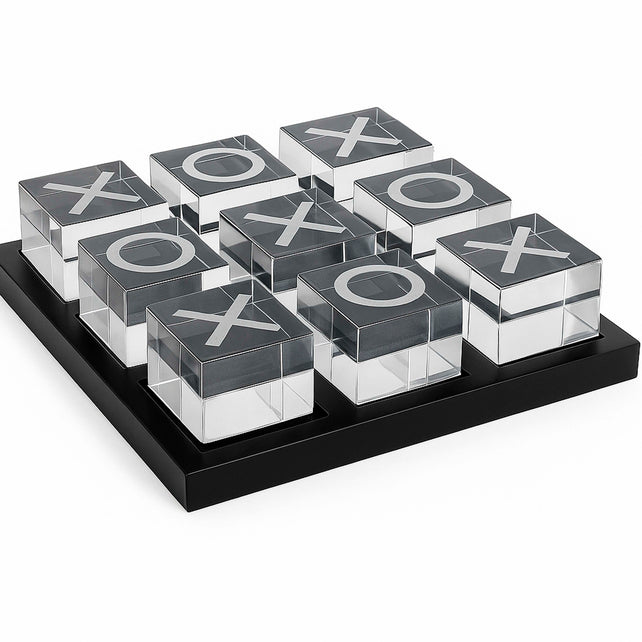 Tic tac toe black/clear acrylic 40x40x10