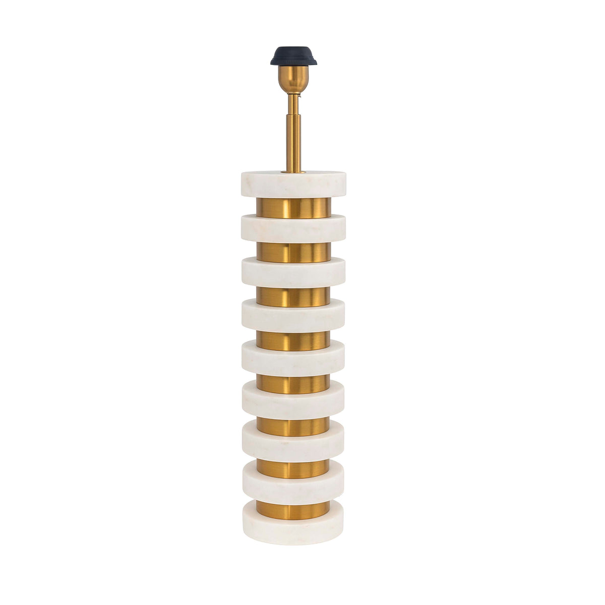 Table lamp w/white marble SS/FROZENGOLD 12x12x69