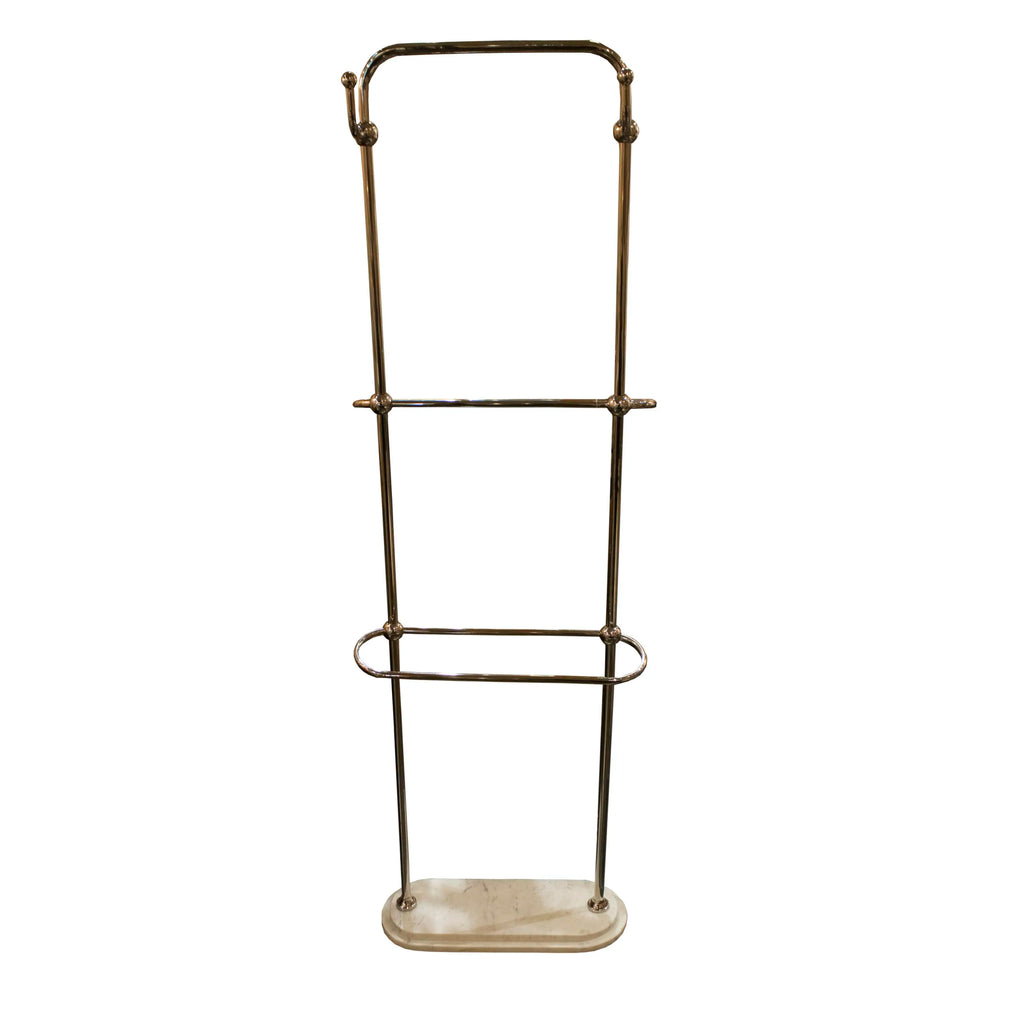 Towel stand w/white marble base SS/SILVER 54x20x163