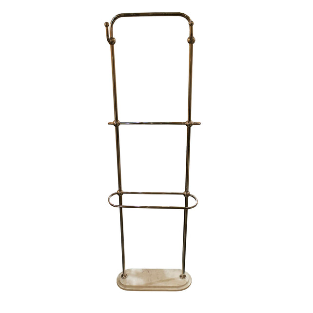 Towel stand w/white marble base SS/SILVER 54x20x163
