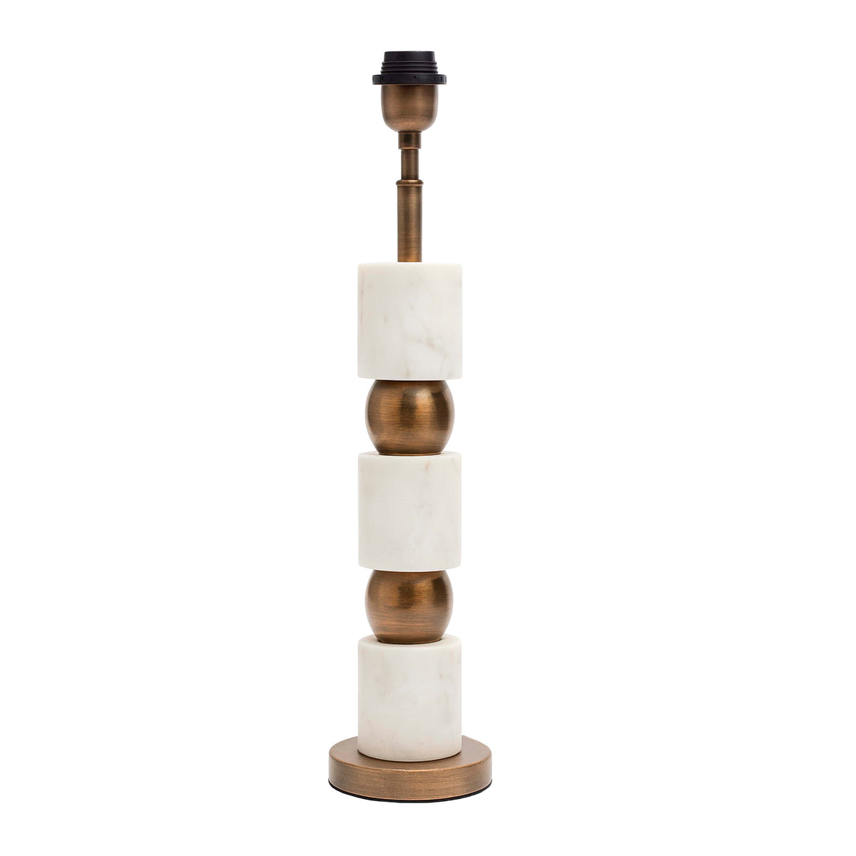 Table lamp w/white marble SS/FROZENGOLD 13x13x52