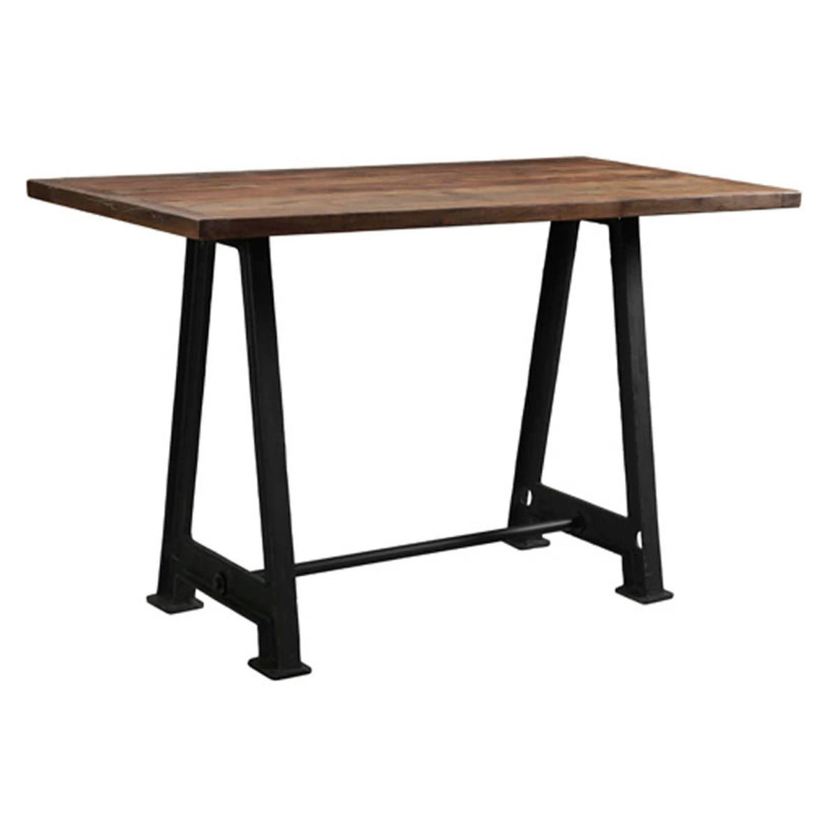 Bistro bar table RHODOS reclaimed wood 120x70x100cm brown