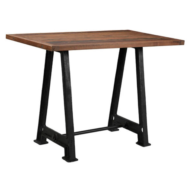 Bistro bar table RHODOS reclaimed wood 160x80x100cm brown