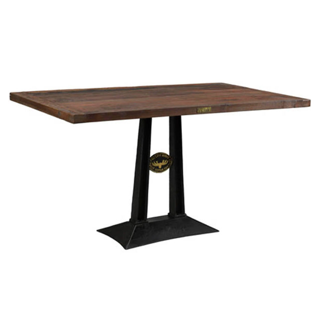 Bistro table SAMOS reclaimed wood 120x70x76cm brown